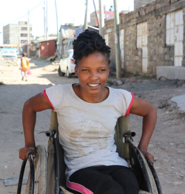“My wheelchair is not who I am, it is just how I get around” – the experience of a young Kenyan woman with a disability.